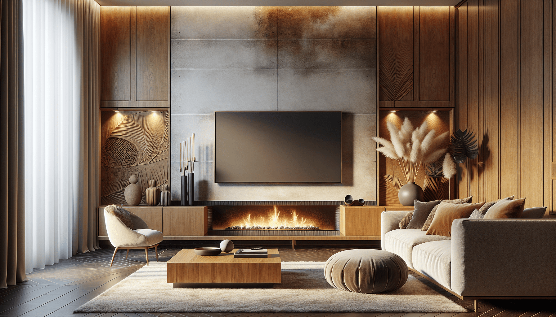 Designing A Living Room With A TV Stand And Fireplace: Tips And Ideas